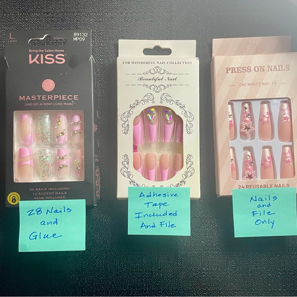 Lot of Nails ~ Press-On and Glue - Bling